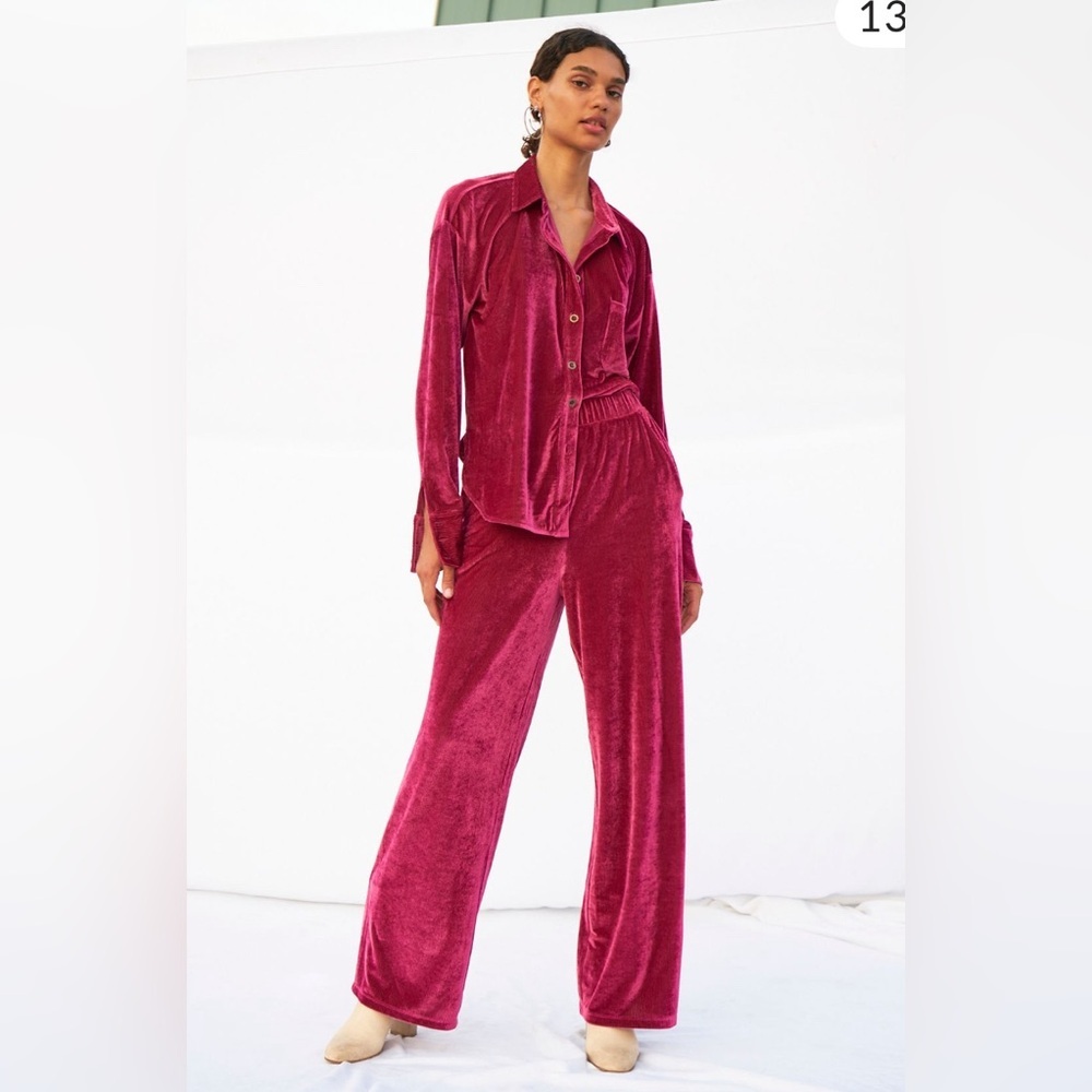 🏷️ Free People Kit Kat Set Size XS in Wine NWT